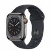 Apple Watch Series 8 GPS   Cellular 41mm Graphite S. Steel Case  w. Midnight S. Band (MNJJ3)