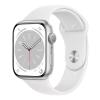 Apple Watch Series 8 GPS   Cellular 45mm Silver Aluminum Case with White S. Band (MP4J3)