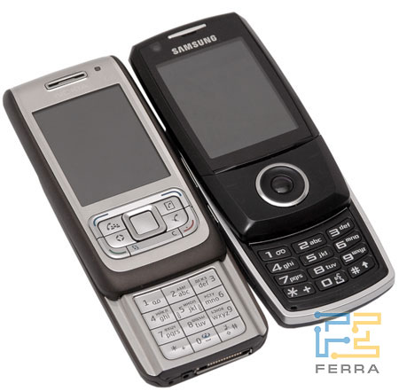 �������� ������� ������� ������� ������� Nokia E65 (�����) � Samsung i520 (������)