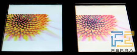 ��������� ������� Nokia E65 (������) � Samsung i520 (�����), ������������ ������� �������, ��� �����