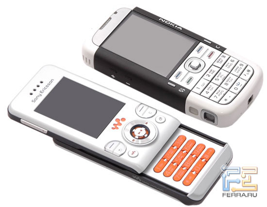 ��������� Nokia 5700 � Sony Ericsson W580i � �������� Ferra.ru 2