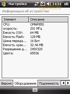 ����� HTC P3450 Touch