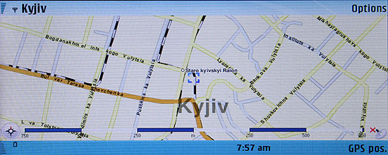 Nokia E90. ���������� ������ � ���������� Maps