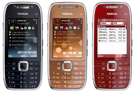 Nokia E75: ��������� ��������