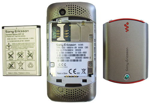 ����� �������� �������� Sony Ericsson W395