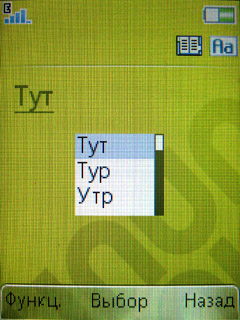 ����� �������� �������� Sony Ericsson F305 - ����� �����������