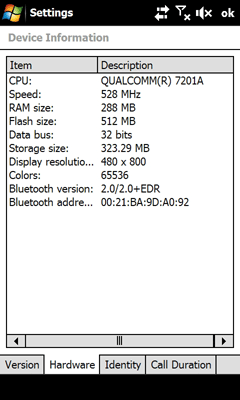 ����� HTC Touch HD - �������������� �����