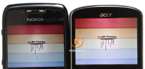 Nokia E71 � Acer beTouch E130