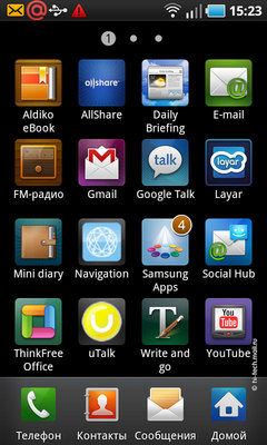 ������ ����� Samsung I9000 Galaxy S: ������ � �����