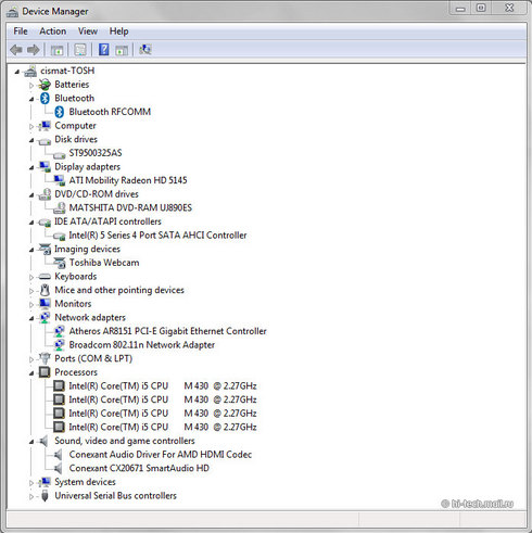  Toshiba Satellite L630:   