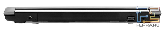 ������ ����� ASUS N53Jf: ������ �������, D-SUB, Kensington Lock