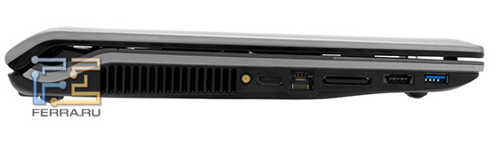 ����� ����� ASUS N53Jf: ��-����, HDMI, RJ-45, ����-�����, eSATA, USB 3.0