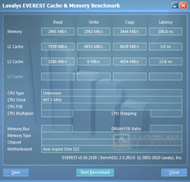 ������ Acer Aspire One 522-C5Dkk : ���� ������ � ���
