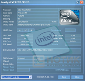  ASUS Eee PC 1001PX :  Everest CPU