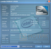 ������ ASUS Eee PC 1001PX : ���� Everest CPU unit 2