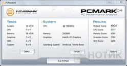 ������� ASUS UL20Ft : ���� Futurenark PCMark 04