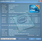  Asus UL80Jt ;  Everest: CPU, Core 2
