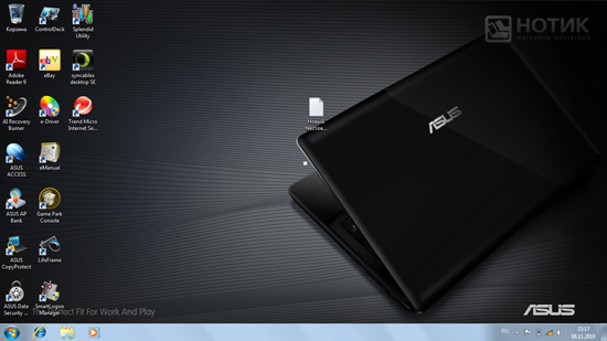 ������� Asus K52Je : �������� ���� Windows