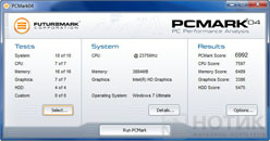  Asus P52J : Futuremark PCMark 04 test