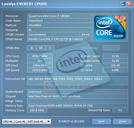 ������� Asus G73JH, ���� Everest, ������������������ CPU, ���� 1 