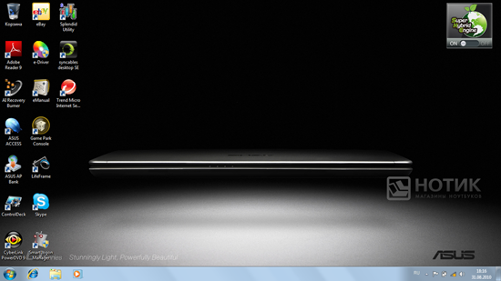 ������� Asus U35Jc, ������� ���� Windows 7