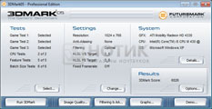 ������� Dell Inspirion 1564,  3DMark 05 test