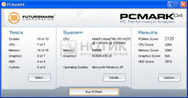 ������  ASUS Eee PC 1201NL, ���������� ����� PCMark 04