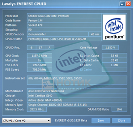 ���� CPU �������� Asus K50IJ 
