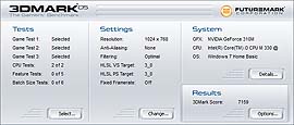 Samsung R580 3DMark 05