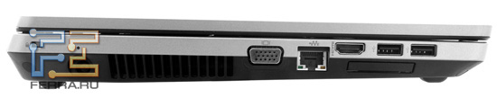 ����� ����� HP ProBook 4530s: Kensington Lock, ������ �������, D-SUB, RJ-45, HDMI, ��� USB, ExpressCard/34