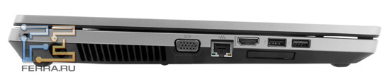 ����� ����� HP ProBook 4730s: Kensington Lock, ������ �������, D-SUB, RJ-45, HDMI, ��� USB, ExpressCard/34