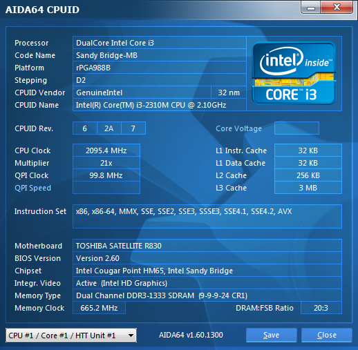 Toshiba Satellite R830