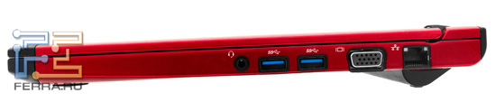 ������ ����� Dell Vostro V131: ����� �����, USB 3.0, D-SUB, RJ-45