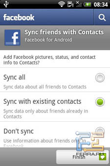    Facebook  HTC Salsa