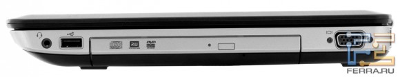 ������ ����� Dell Latitude E5520: ����� �����, USB, ���������� ������, D-SUB
