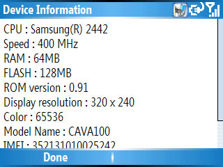 HTC S650 (Cavalier) � ����� ������� �������� �� ����������� ����