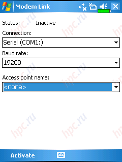 E-Ten M600: ���������� ������������ � GPRS-�����