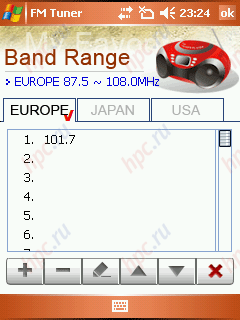 E-Ten X500 Glofiish: FM-�����