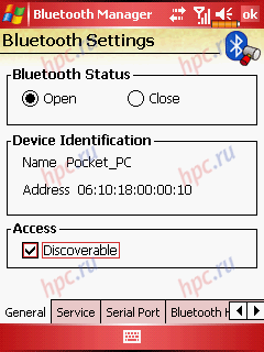 Glofiish M700: Bluetooth-�����