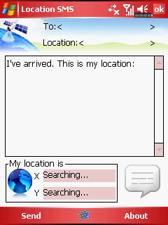 Glofiish M700. Location SMS